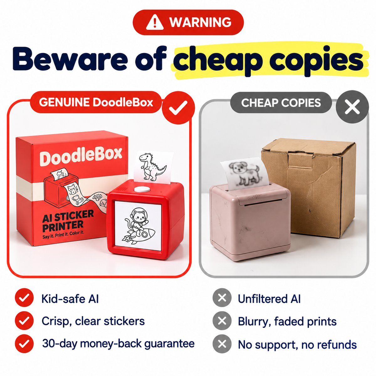 DoodleBox™ Creative AI Sticker Printer for Kids